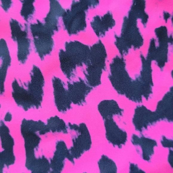 Adika Pink & Black Leopard Print One Piece Low-Back Cheeky One Piece NWT Size XS - Picture 8 of 8